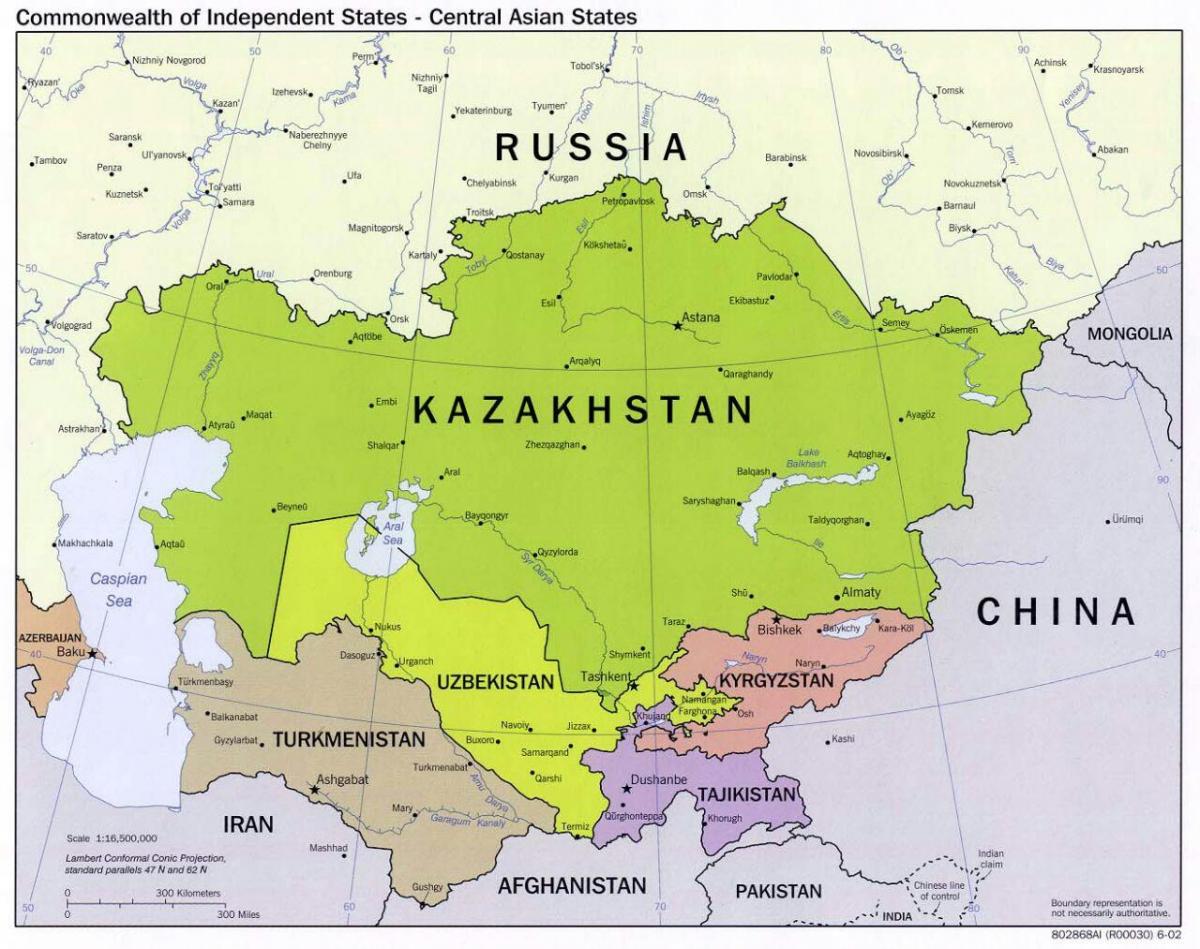 Usbekistan russland kart